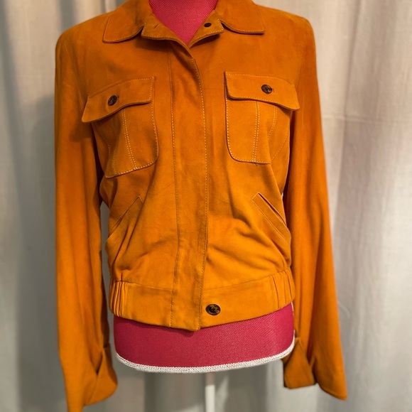 CAROLINA HERRERA SIENNA COLOR SUADE JACKET - Picture 3 of 5